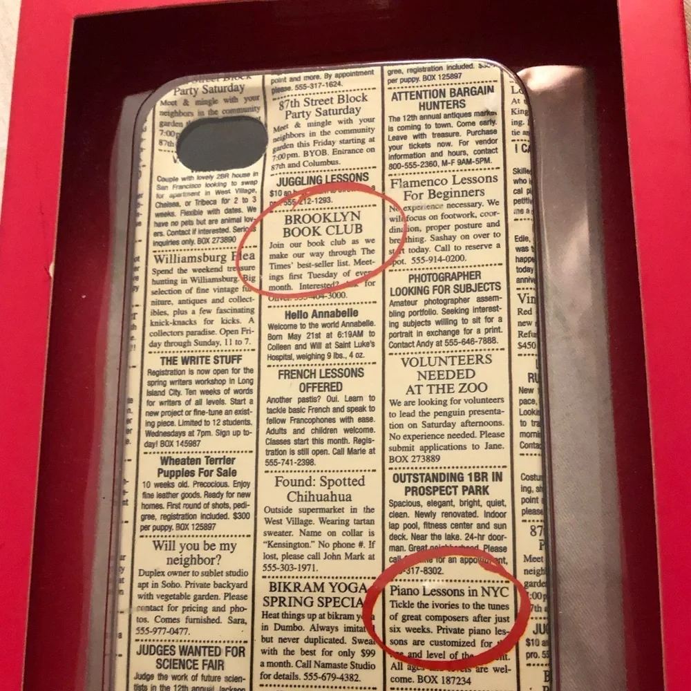 Kate Spade newspaper iPhone 4 case NWOT